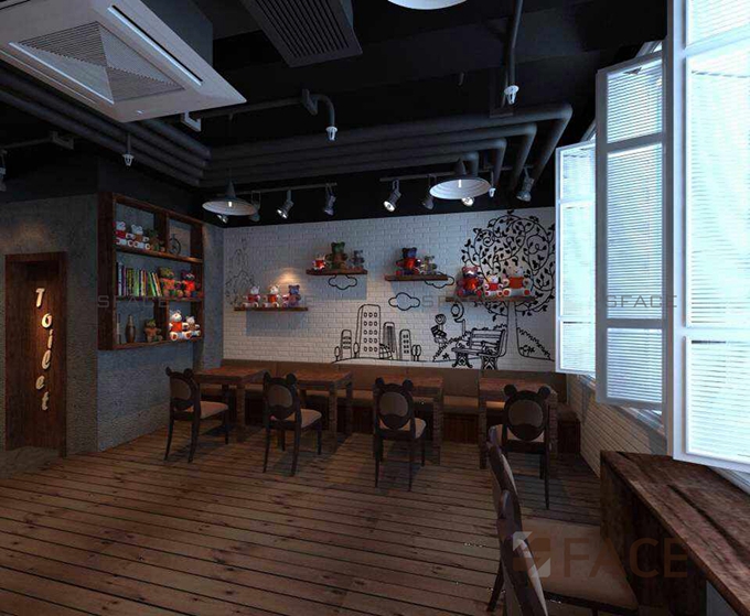 咖啡館店鋪裝修效果圖(圖1)