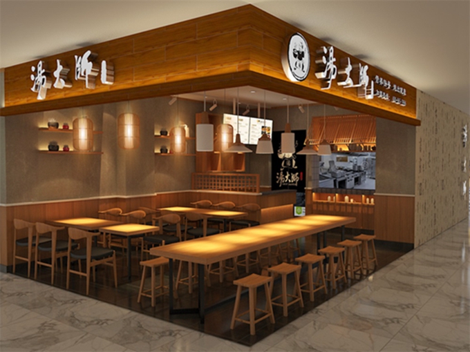 湯大師餐飲空間裝修效果圖賞析(圖1)